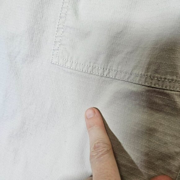 Vuori Womens Rip Stop Organic Cotton Elastic Waist Pants M Beige Cuffed Hem Gorp - Picture 4 of 11